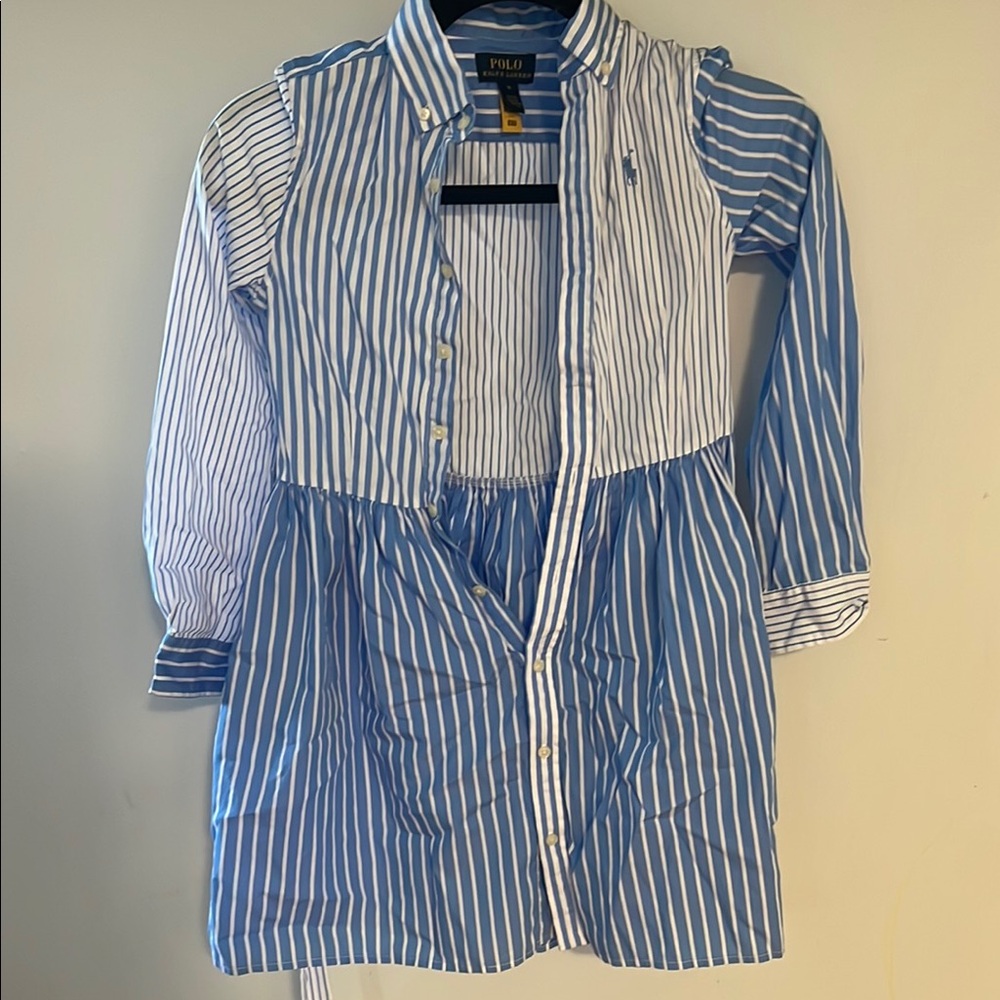 Ralph. Lauren Polo Blue and White Striped  Dress